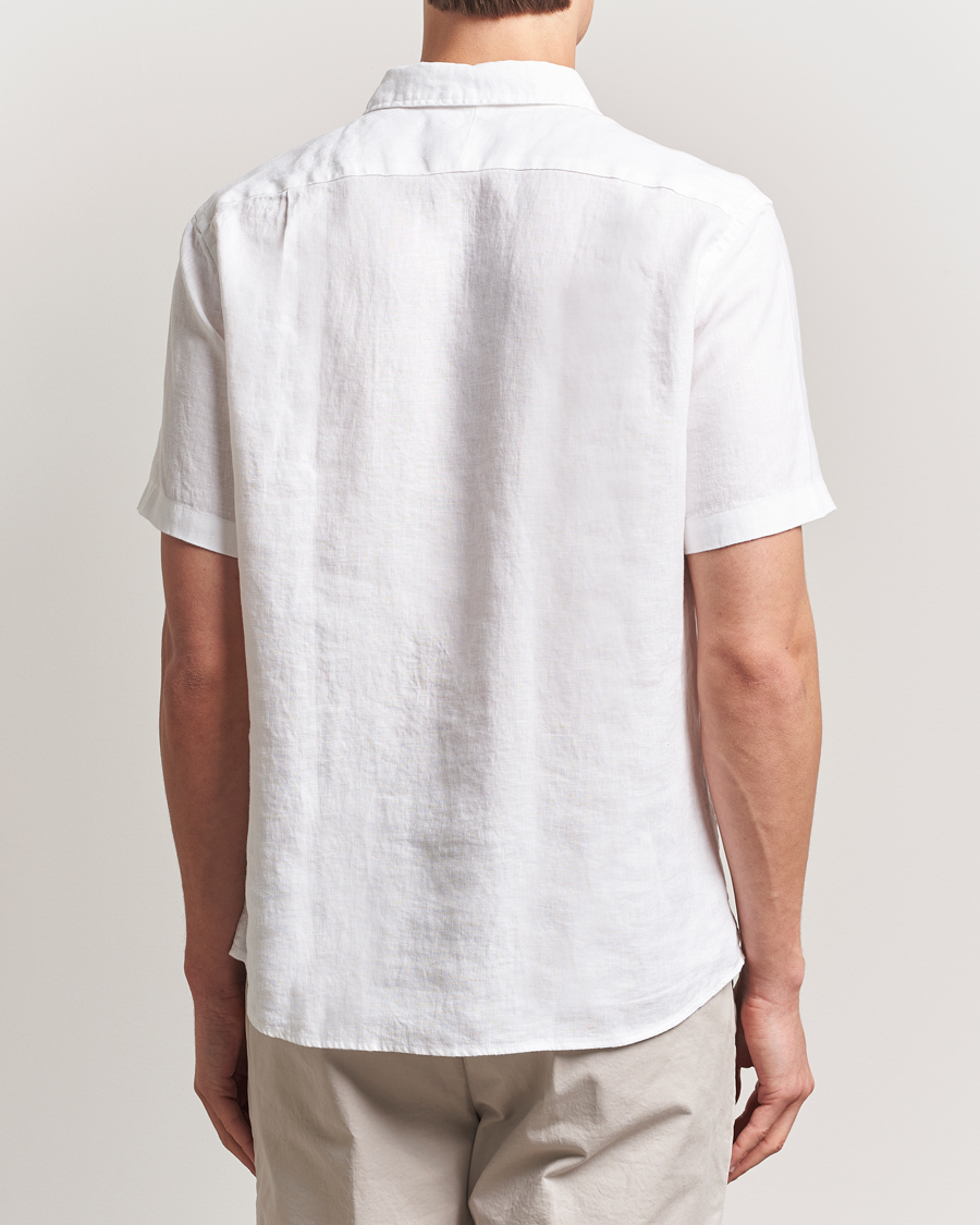 Men | Shirts | Charles Tyrwhitt | Pure Linen Short Sleeve Slim Fit Shirt White