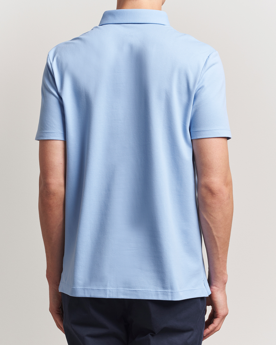 Men | Polo Shirts | Charles Tyrwhitt | Short Sleeve Cotton Pique Polo Cornflower Blue