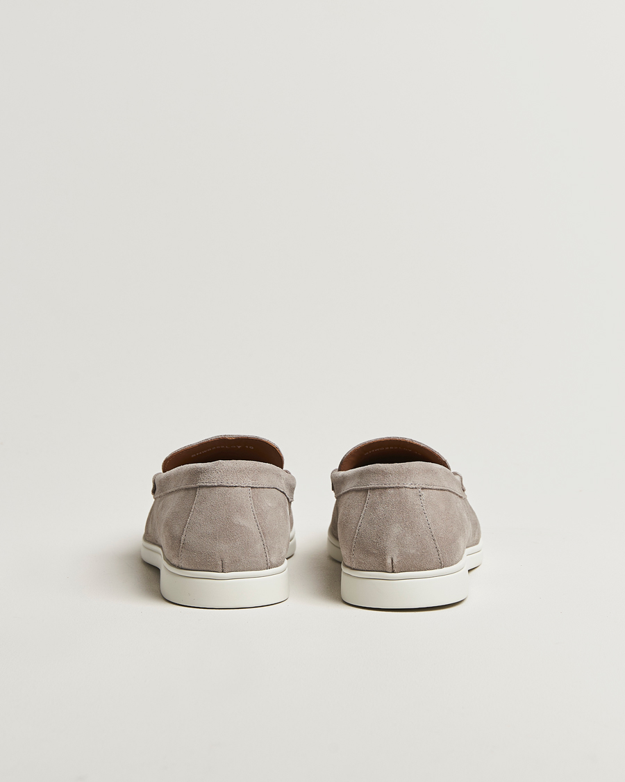 Men | Loafers | Charles Tyrwhitt | Suede Slip On Loafers Light Grey