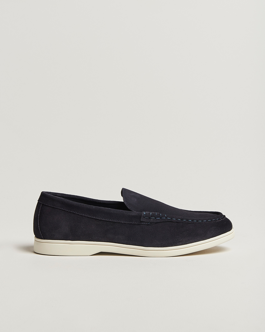 Men | Loafers | Charles Tyrwhitt | Suede Slip On Loafers Navy