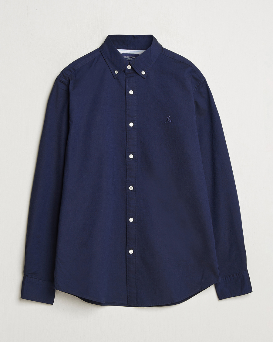 Men | Shirts | Charles Tyrwhitt | Button Down Stretch Oxford Shirt Ink Blue