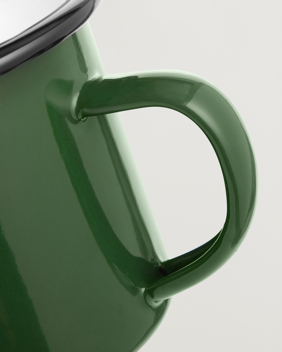 Men | Outdoor living | Forét | Bean Enamel Mug Dark Green