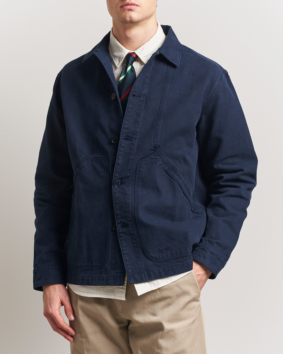 Men | Shirts | Forét | Berry Canvas Overshirt Navy