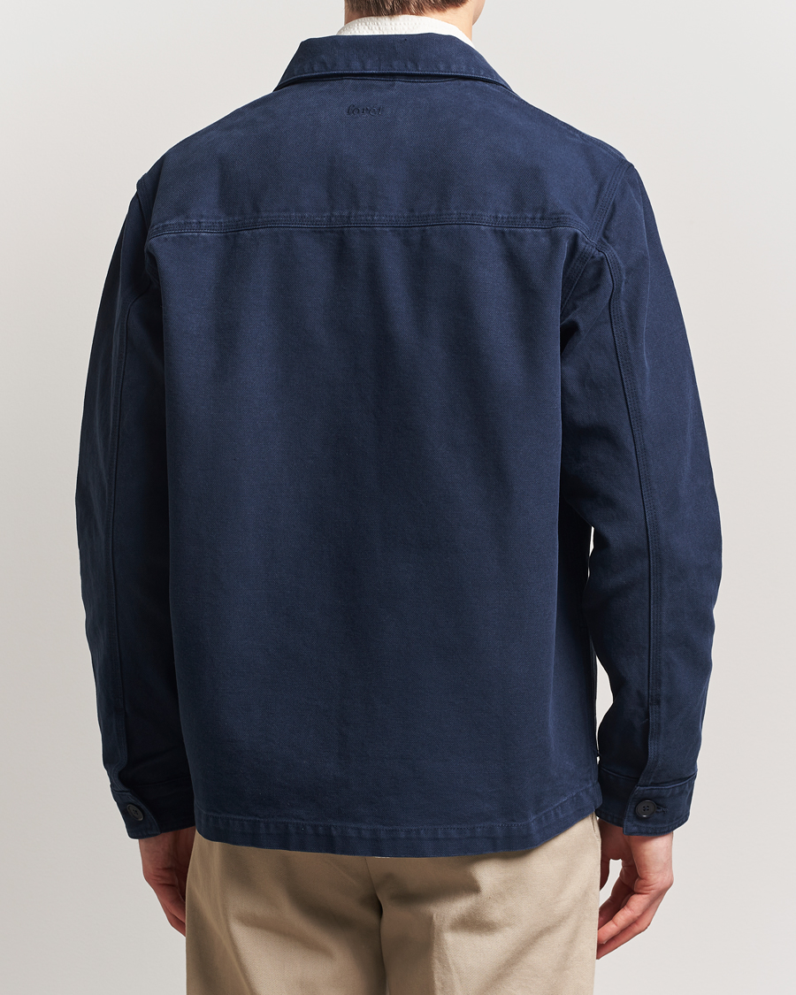 Men | Shirts | Forét | Berry Canvas Overshirt Navy