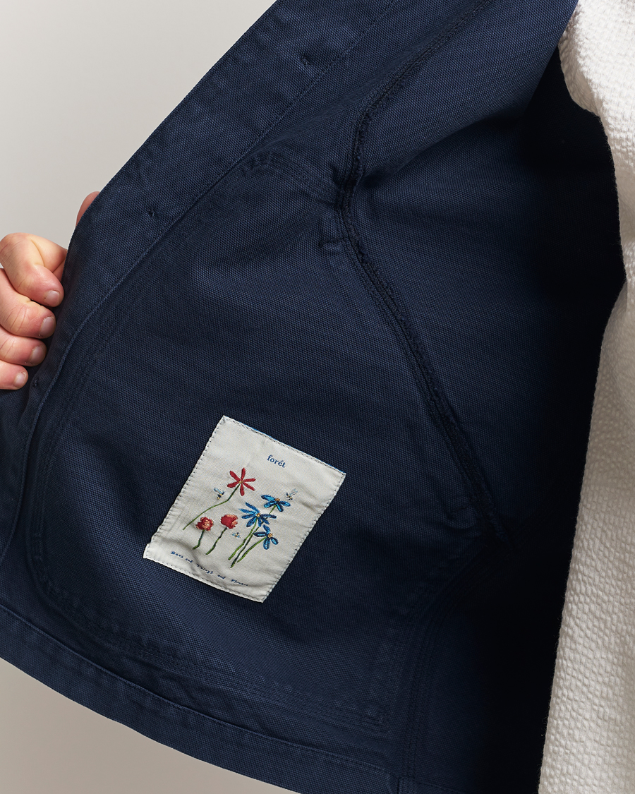 Men | Shirts | Forét | Berry Canvas Overshirt Navy