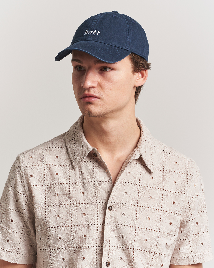 Men | Hats & Caps | Forét | Hawk Washed Cap Navy
