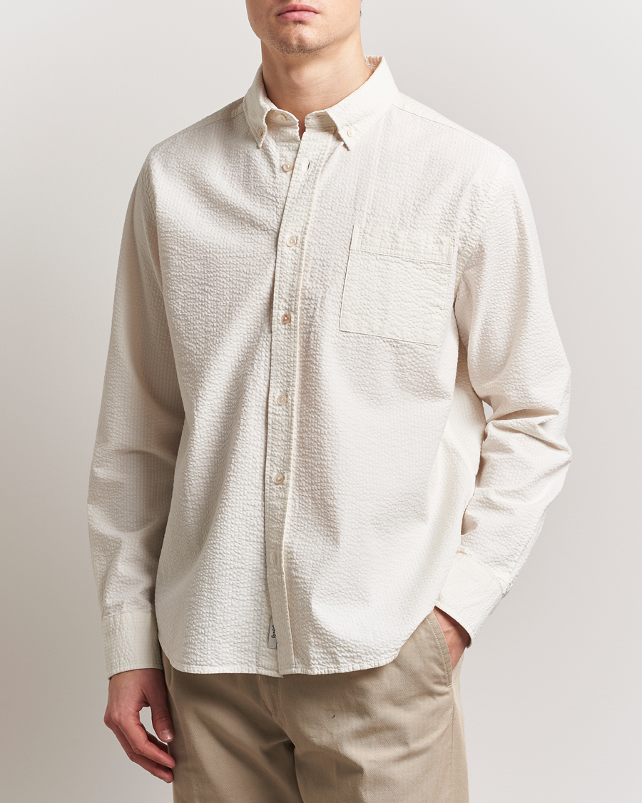 Men | Shirts | Forét | Hornet Seersucker Shirt Cloud