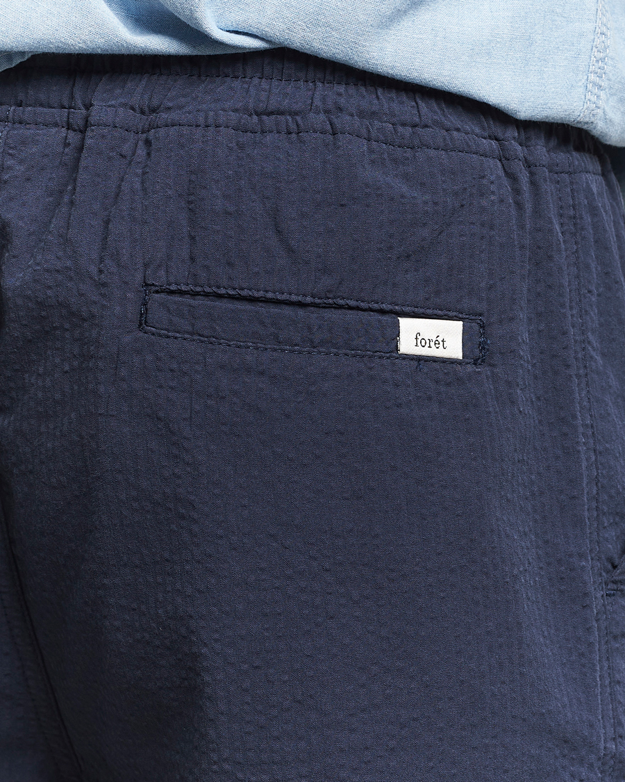 Men | Shorts | Forét | Hush Seersucker Shorts Navy