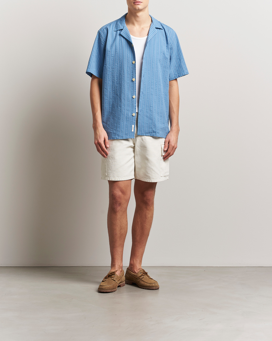 Men | Shirts | Forét | Peer Short Sleeve Shirt Blue