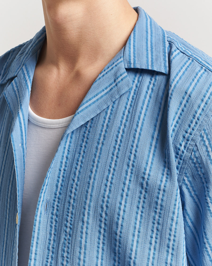 Men | Shirts | Forét | Peer Short Sleeve Shirt Blue