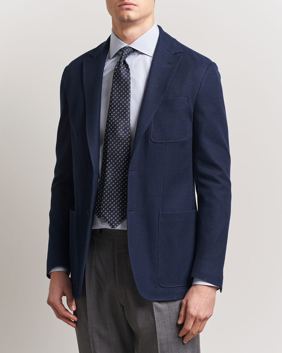 Men | Blazers | Canali | Structured Jersey Blazer Navy