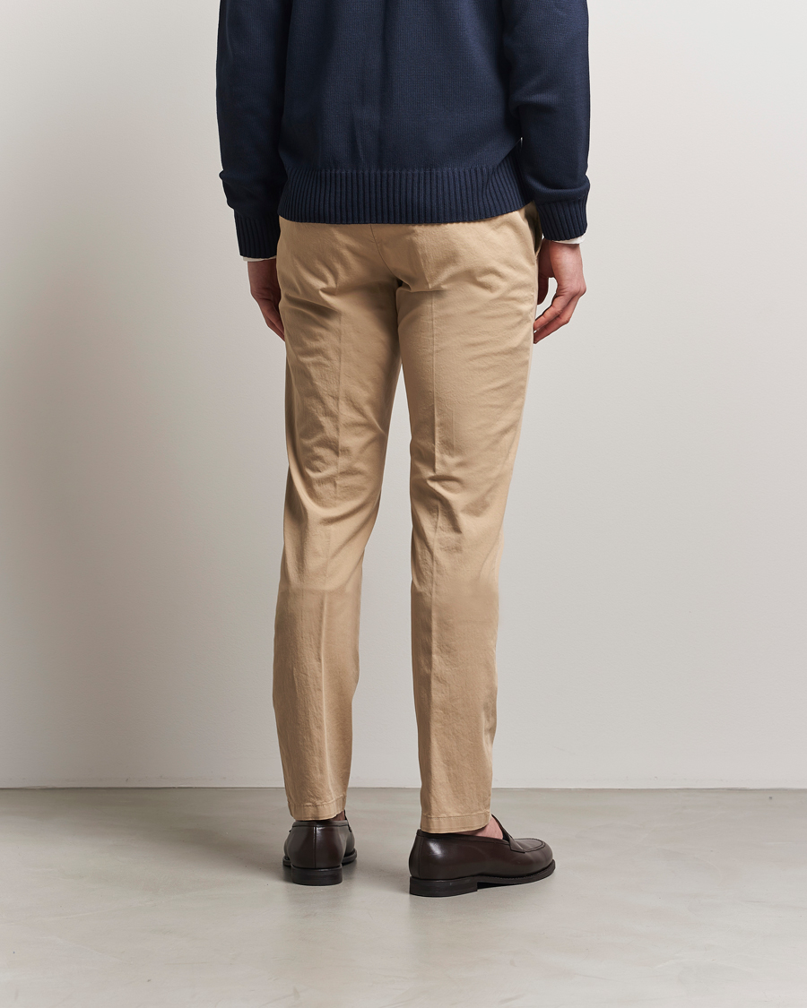 Men | Trousers | Canali | Slim Fit Cotton Stretch Chinos Beige