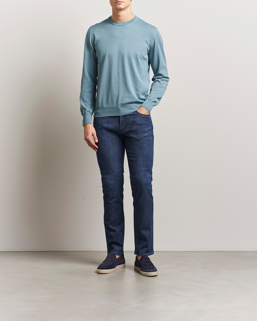 Men | Jeans | Canali | Slim Fit 5-Pocket Jeans Dark Blue Wash