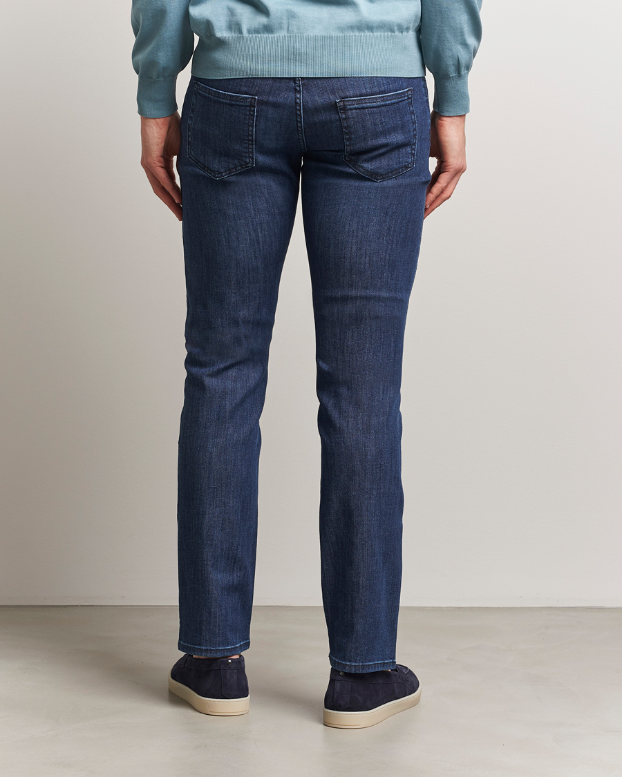 Men | Jeans | Canali | Slim Fit 5-Pocket Jeans Dark Blue Wash