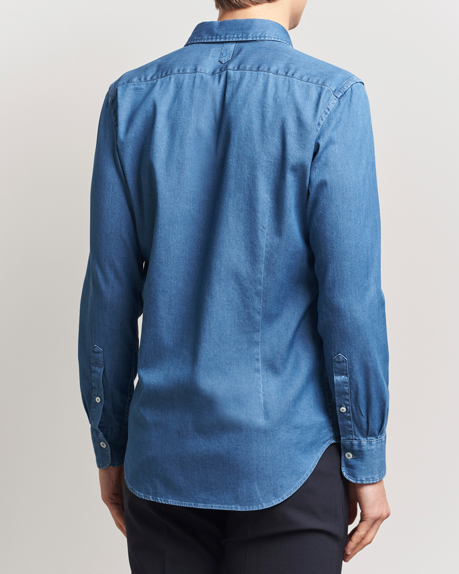 Men | Shirts | Canali | Slim Fit Denim Shirt Medium Blue Wash