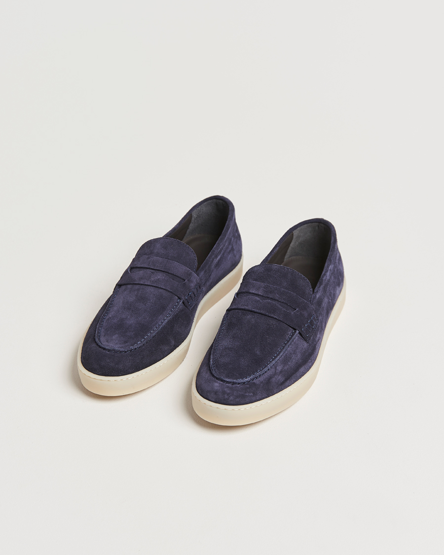 Men | Loafers | Canali | Summer Loafers Navy