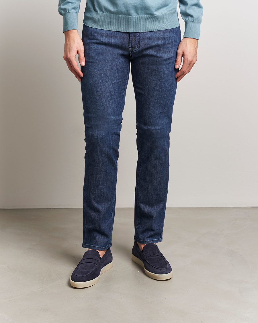 Men | Loafers | Canali | Summer Loafers Navy