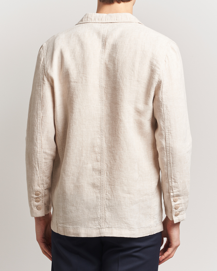 Men | Blazers | KnowledgeCotton Apparel | Linen Blazer Light Feather Grey