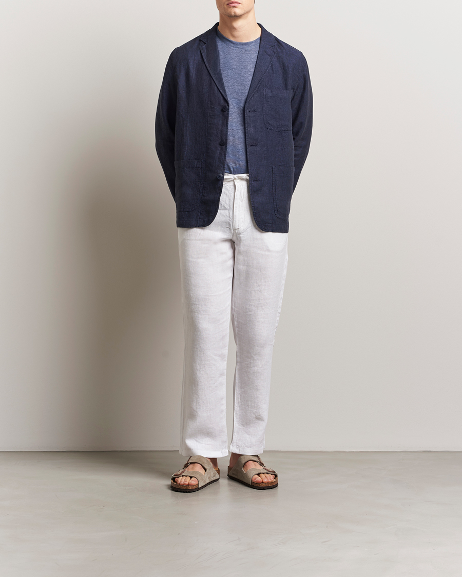 Men | Blazers | KnowledgeCotton Apparel | Linen Blazer Total Eclipse