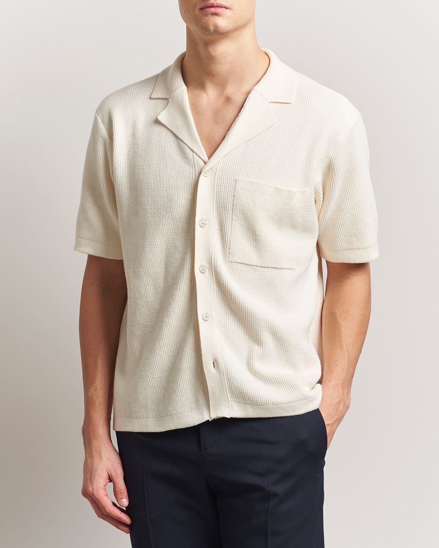 Men | Shirts | KnowledgeCotton Apparel | Knitted Short Sleeve Shirt Eggret