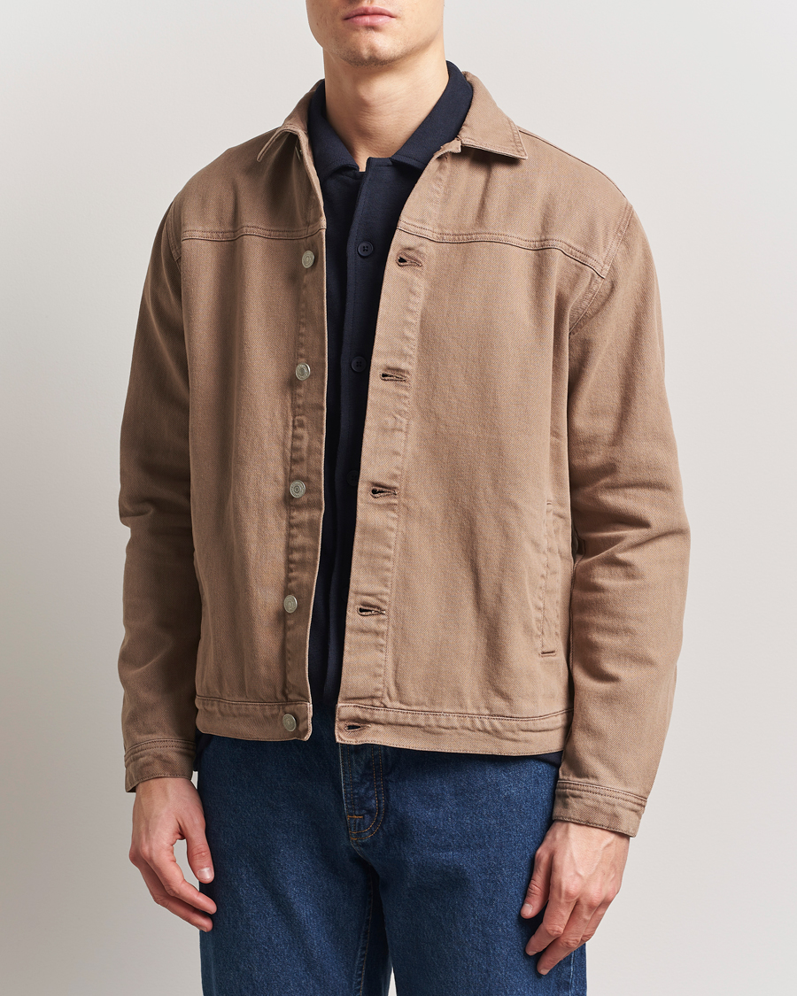 Men | Coats & Jackets | KnowledgeCotton Apparel | Twill Workwear Jacket Tiramisou
