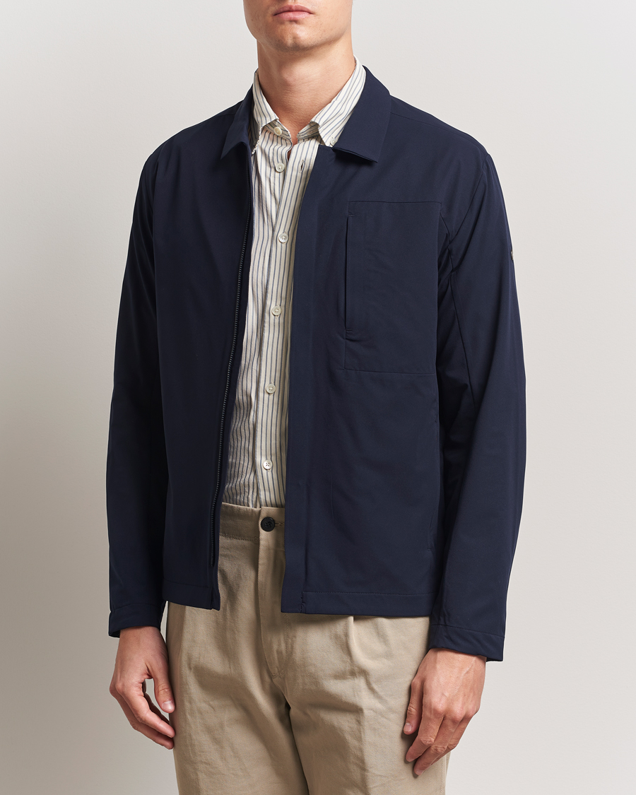 Men | Coats & Jackets | Scandinavian Edition | Merge II Stretch Shirt Jacket Navy Blue