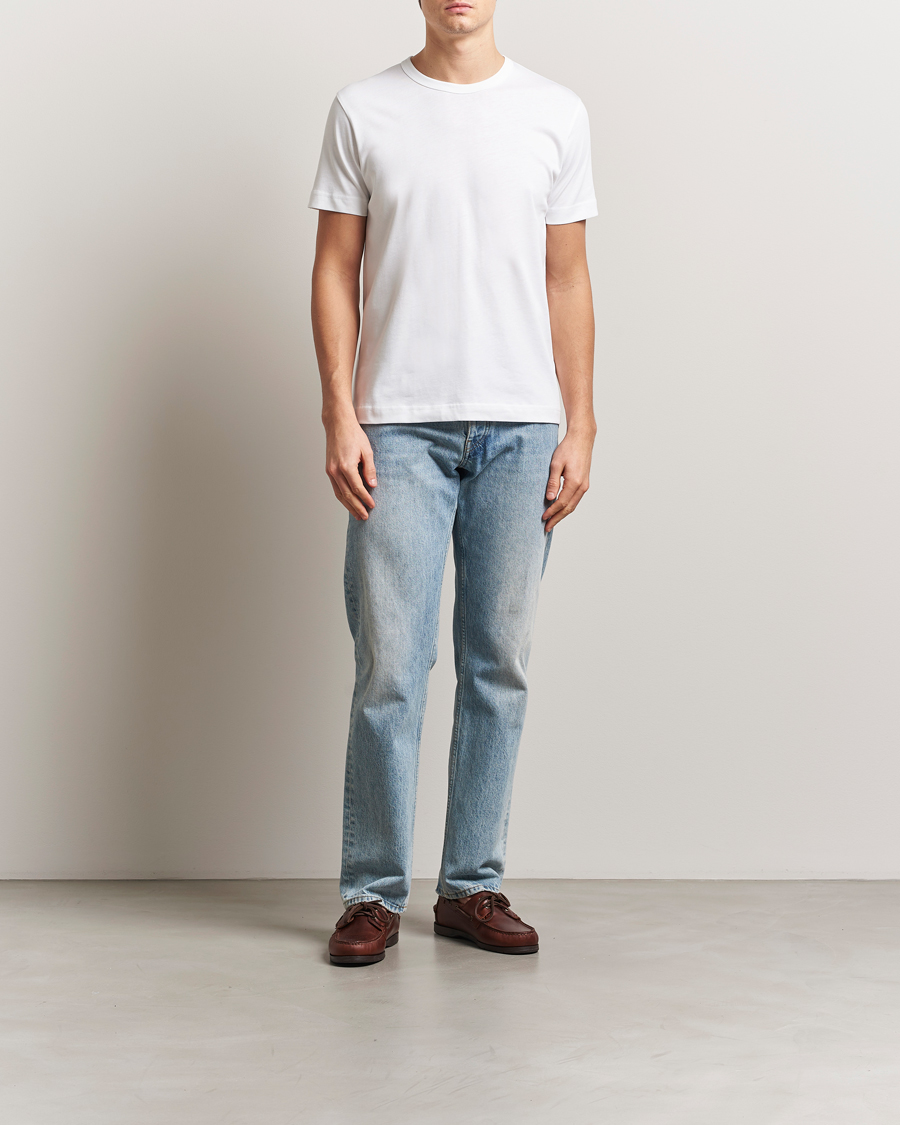 Men | T-Shirts | Sunspel | Single Jersey Supima Cotton T-Shirt White
