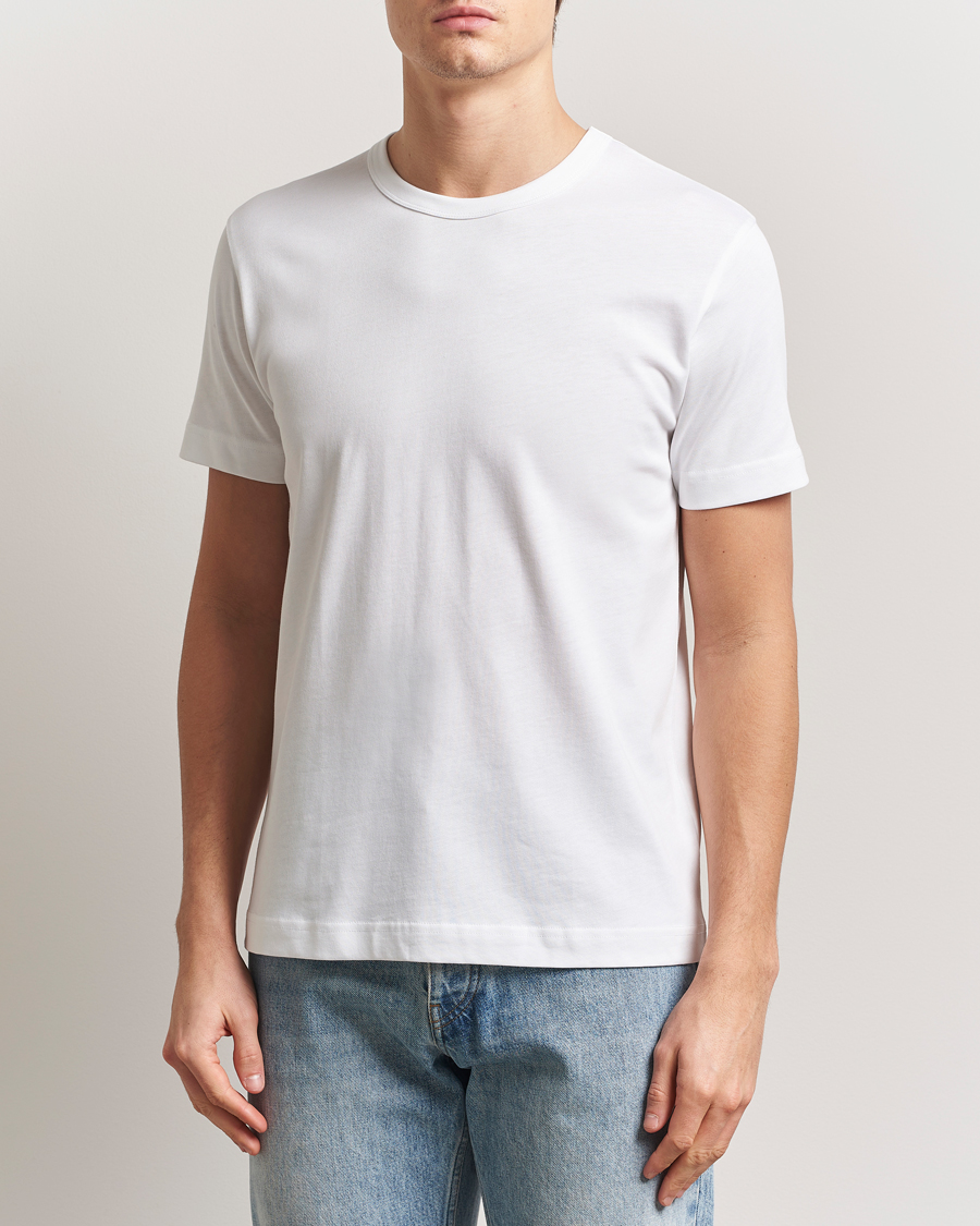 Men | T-Shirts | Sunspel | Single Jersey Supima Cotton T-Shirt White