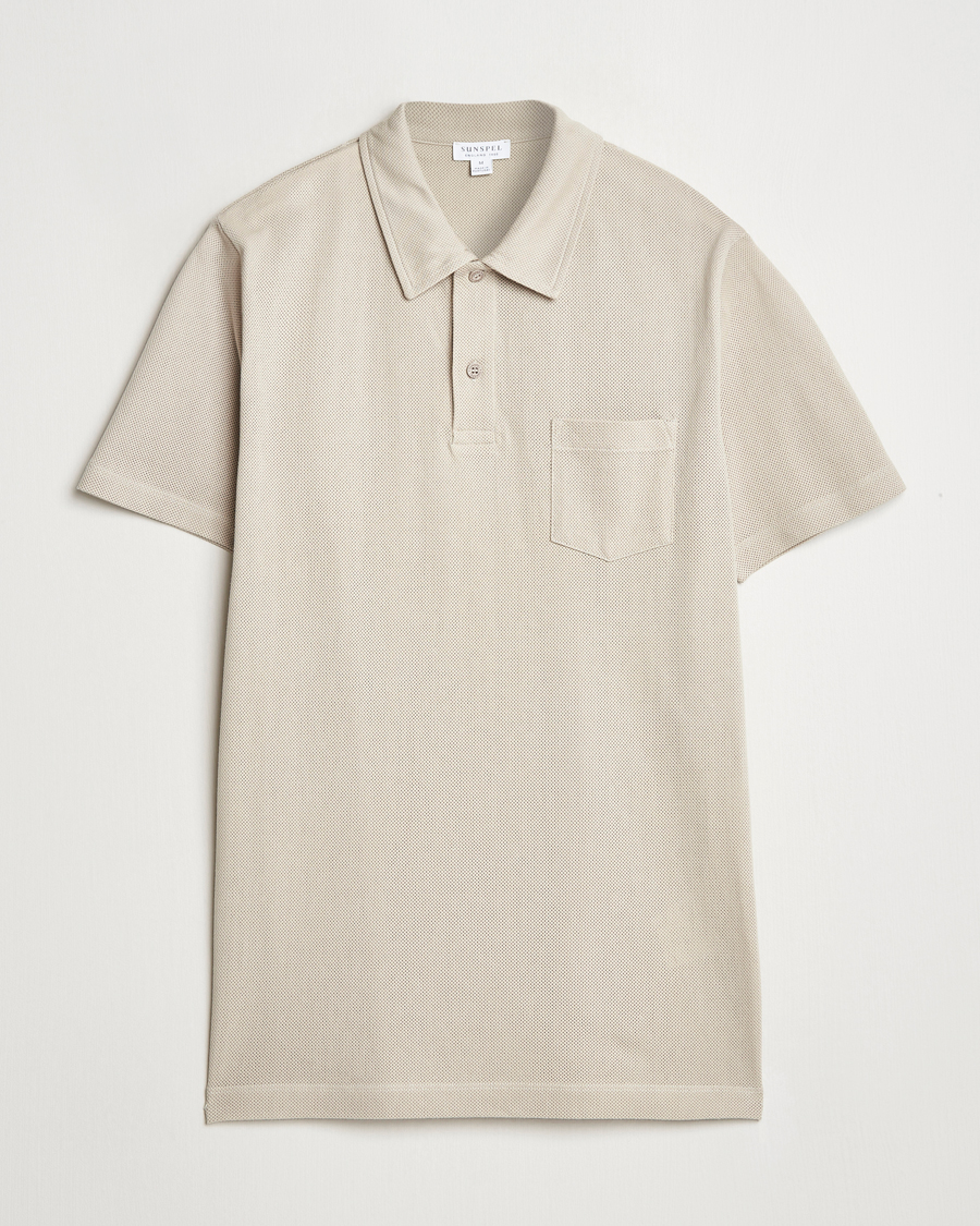 Men | Polo Shirts | Sunspel | Riviera Polo Shirt Ash Grey