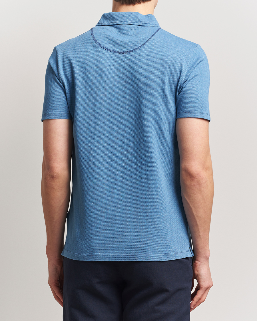Men | Polo Shirts | Sunspel | Riviera Polo Shirt Mid Indigo Wash
