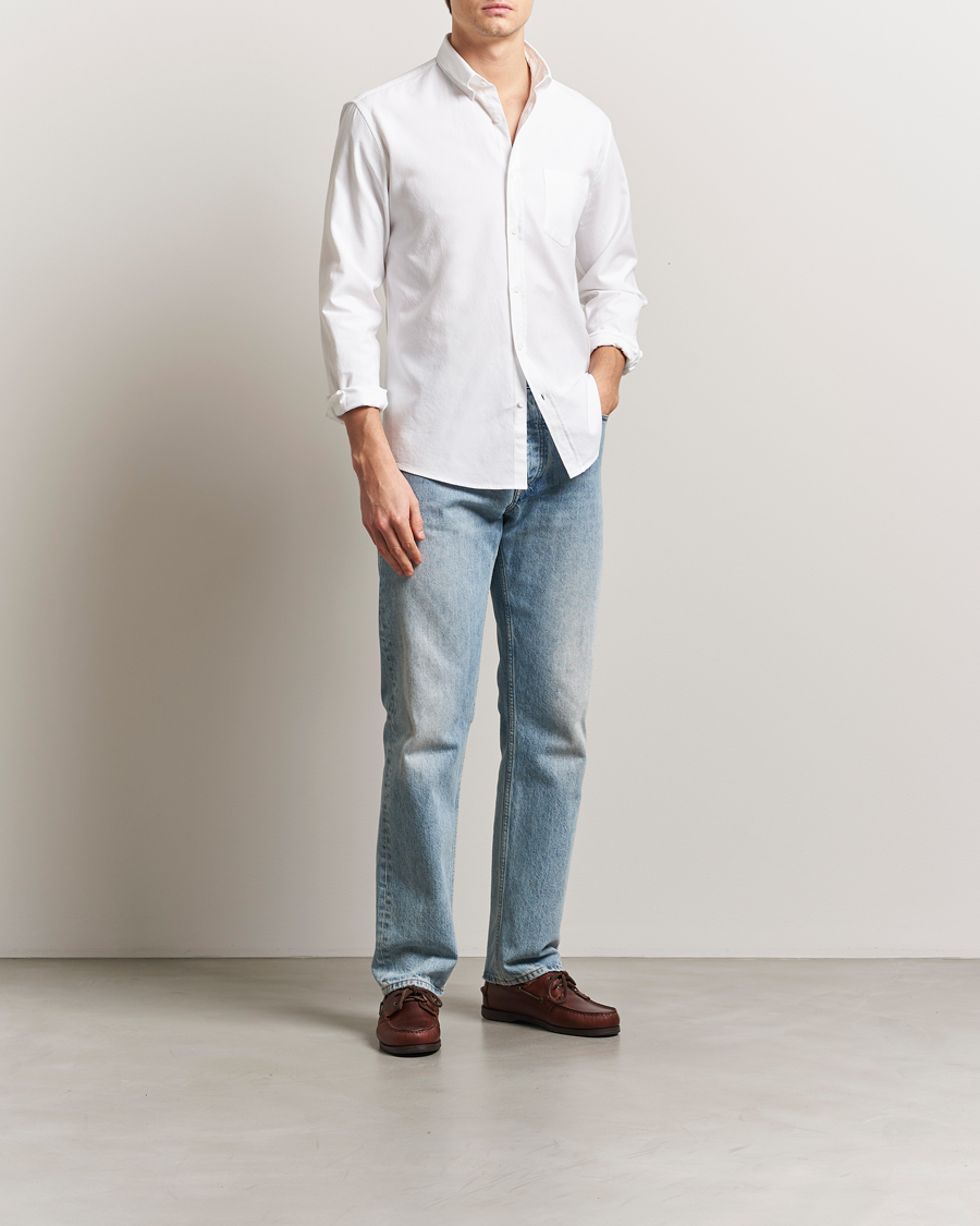 Men | Shirts | Sunspel | Oxford Button Down Shirt White