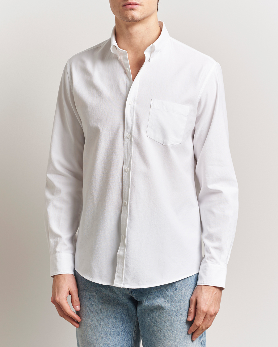 Men | Shirts | Sunspel | Oxford Button Down Shirt White