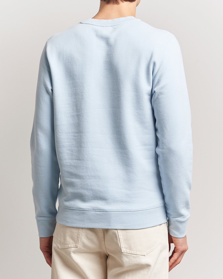 Men | Sweaters & Knitwear | Sunspel | Loopback Sweatshirt Blue Mist