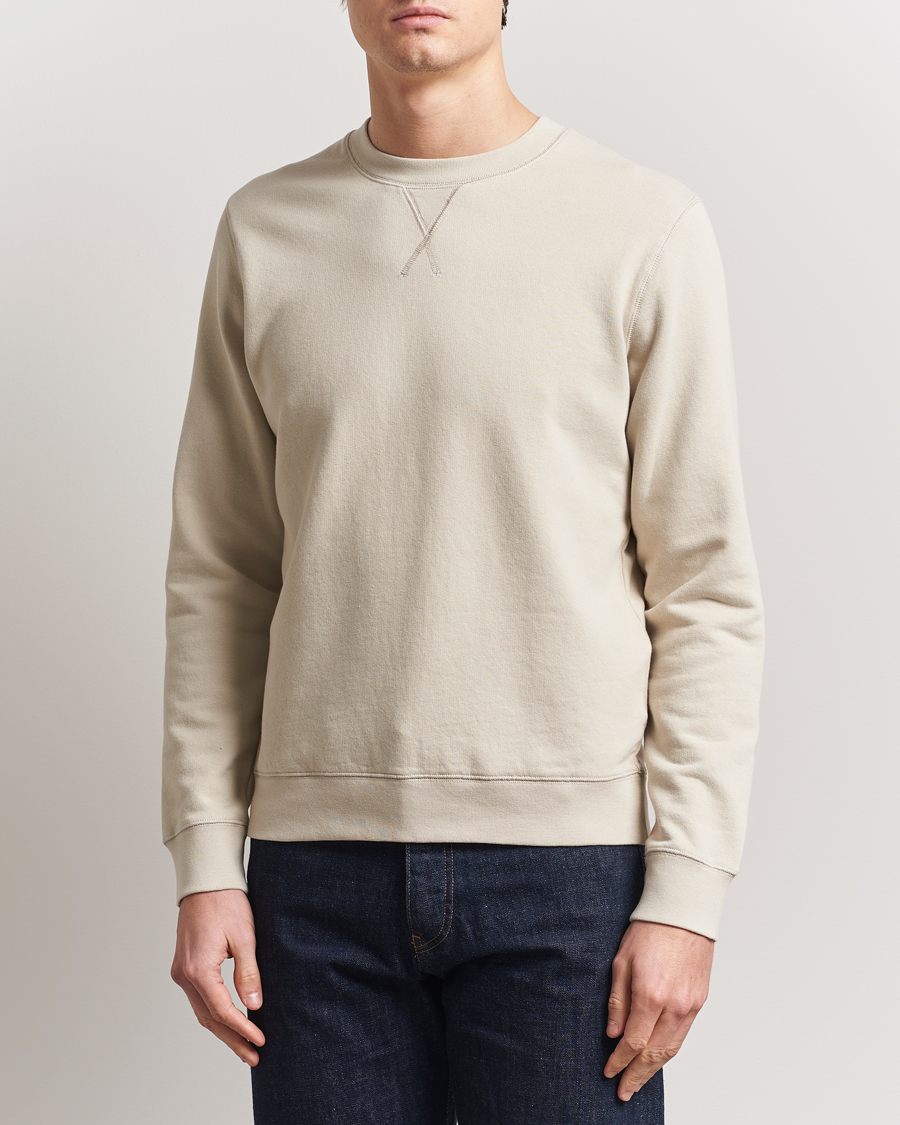 Men | Sweaters & Knitwear | Sunspel | Loopback Sweatshirt Ash Grey