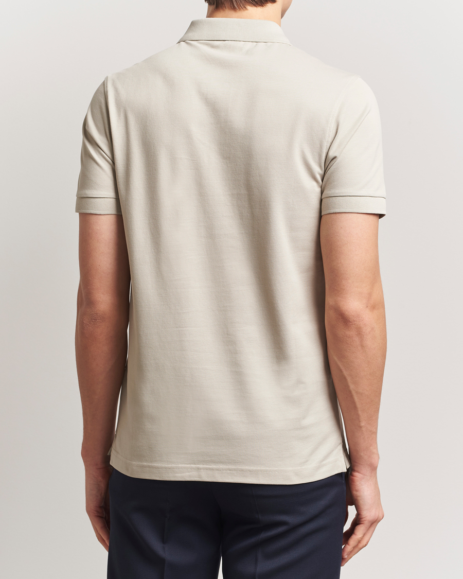 Men | Polo Shirts | Sunspel | Supima Cotton Short Sleeve Pique Polo Ash Grey