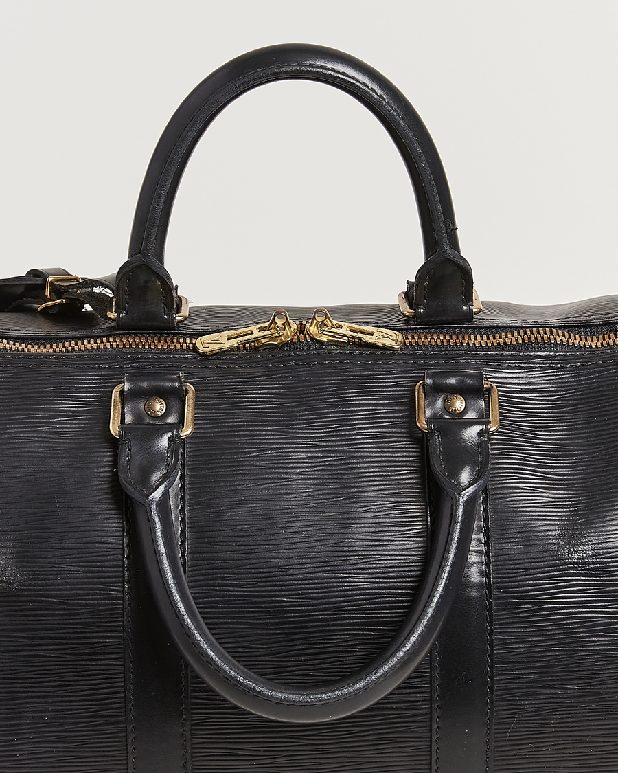 Men | Louis Vuitton Pre-Owned Keepall 45 Epi Leather Bag Black | Louis Vuitton Pre-Owned | Keepall 45 Epi Leather Bag Black