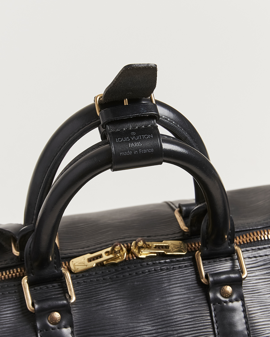 Men | Louis Vuitton Pre-Owned Keepall 45 Epi Leather Bag Black | Louis Vuitton Pre-Owned | Keepall 45 Epi Leather Bag Black