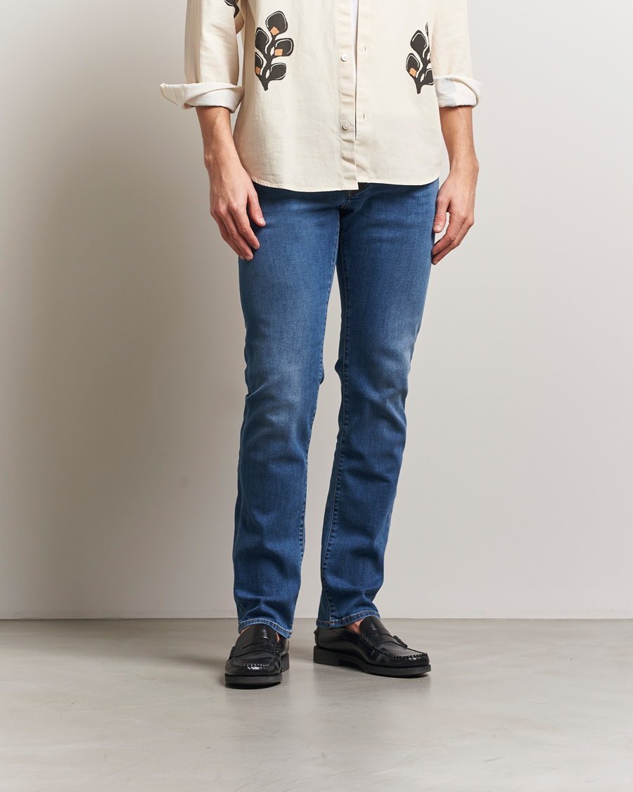 Men | Jeans | Jacob Cohën | Nick Slim Fit Stretch Jeans Mid Blue