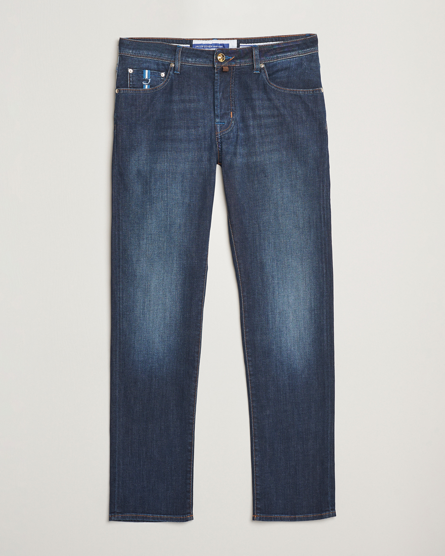 Men | Jeans | Jacob Cohën | Nick Slim Fit Stretch Jeans Dark Blue Wash