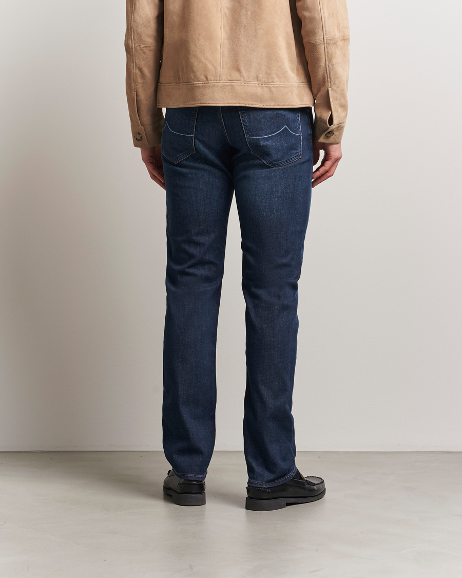 Men | Jeans | Jacob Cohën | Nick Slim Fit Stretch Jeans Dark Blue Wash