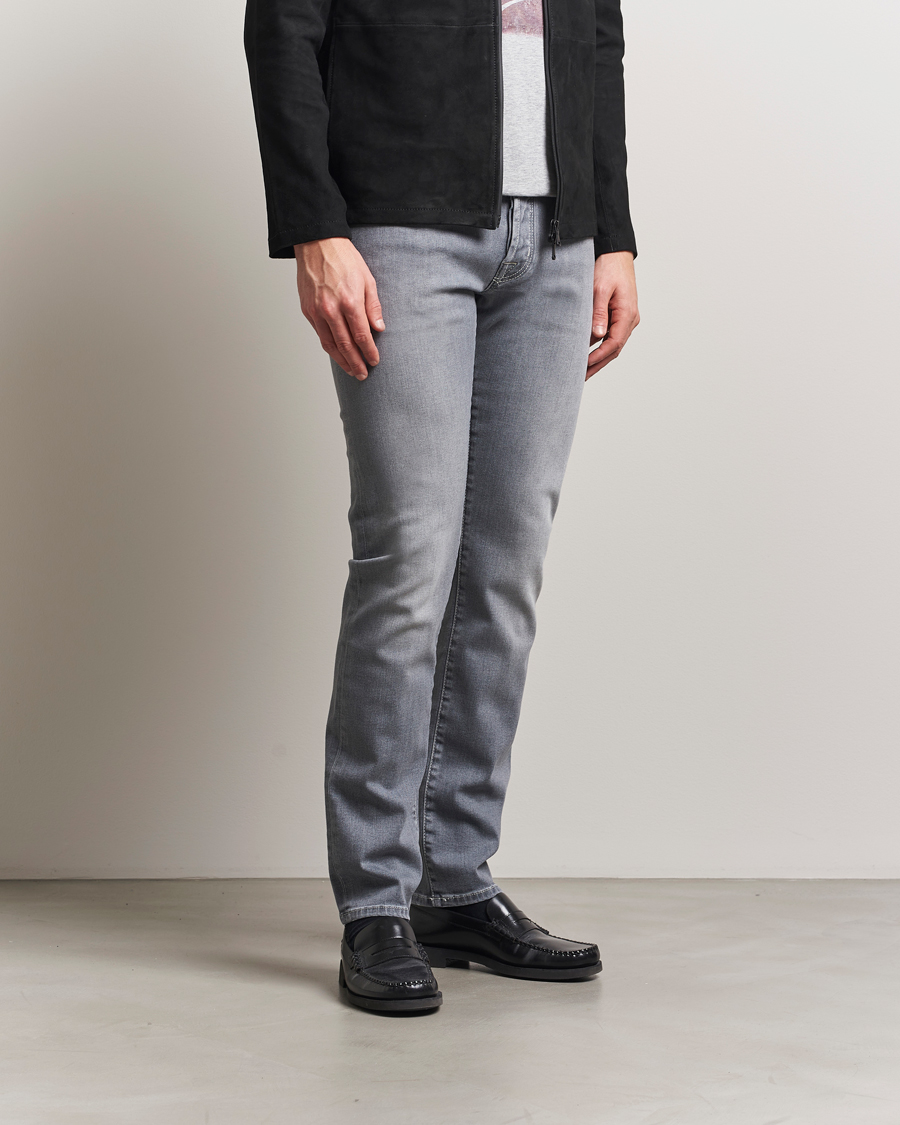 Men | Jeans | Jacob Cohën | Nick Slim Fit Stretch Jeans Light Grey