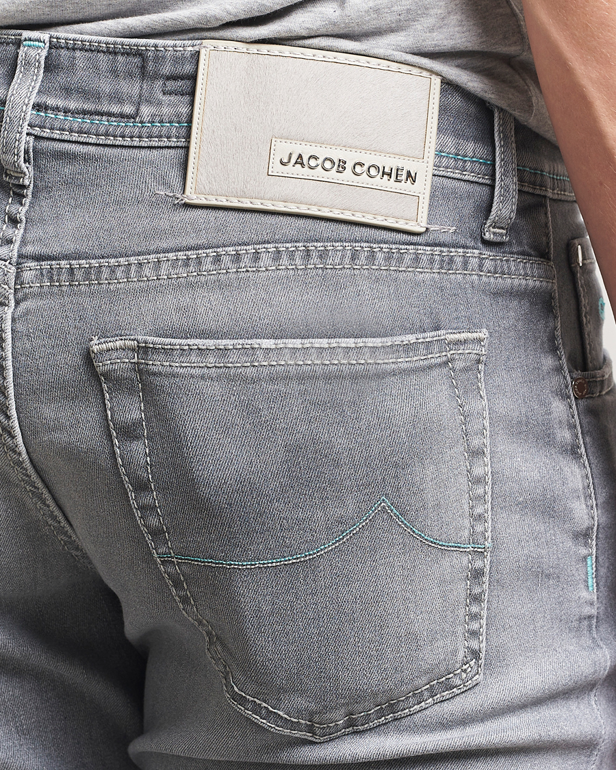 Men | Jeans | Jacob Cohën | Nick Slim Fit Stretch Jeans Light Grey