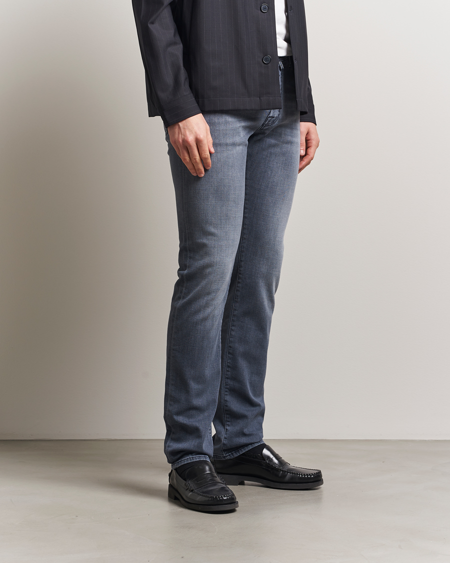 Men | Jeans | Jacob Cohën | Bard Slim Fit Stretch Jeans Mid Grey