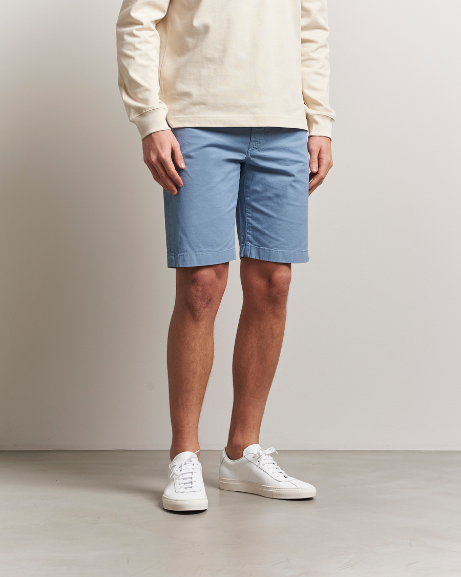 Men | Shorts | Jacob Cohën | Nicolas Cotton Gabardine Shorts Light Blue
