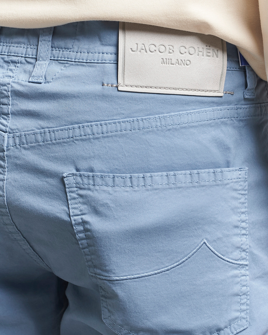 Men | Shorts | Jacob Cohën | Nicolas Cotton Gabardine Shorts Light Blue