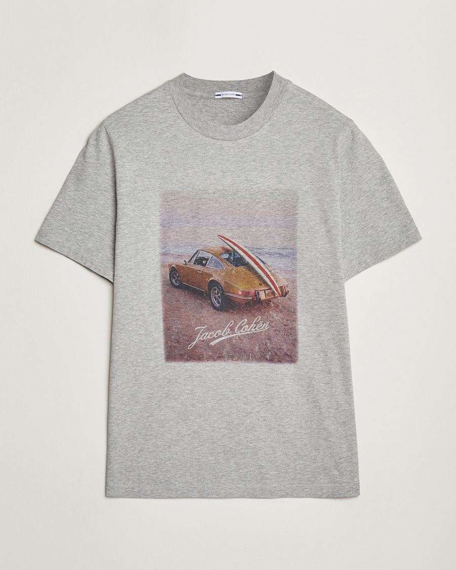 Men | T-Shirts | Jacob Cohën | Printed Cotton T-shirt Grey