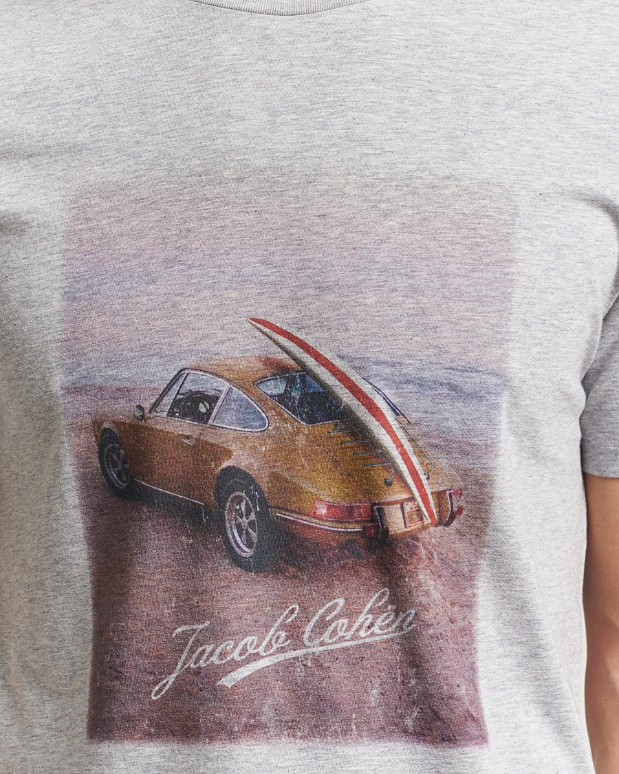 Men | T-Shirts | Jacob Cohën | Printed Cotton T-shirt Grey
