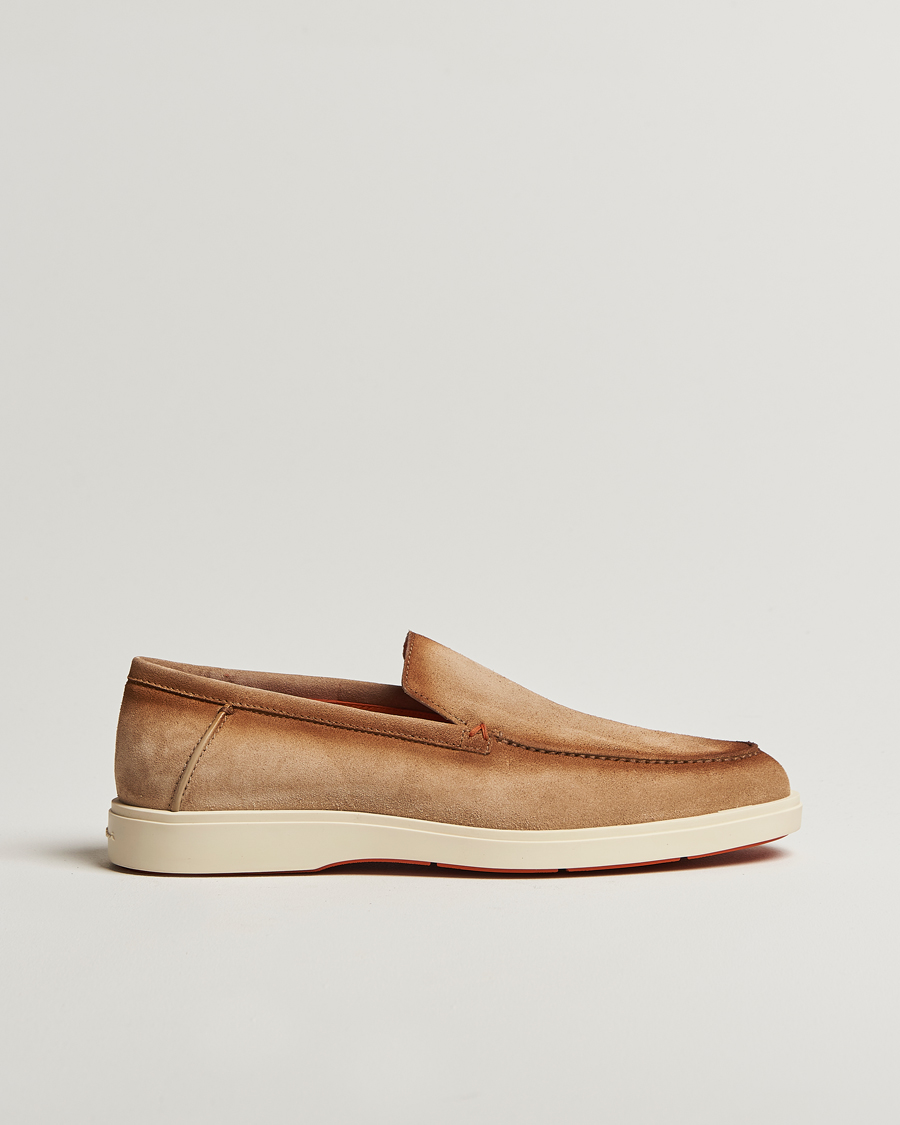 Men | Loafers | Santoni | Detroit Loafers Beige Suede