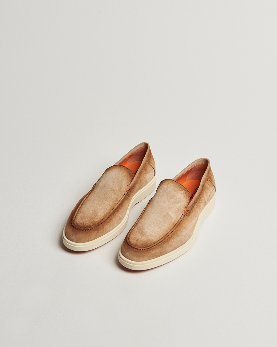 Men | Loafers | Santoni | Detroit Loafers Beige Suede
