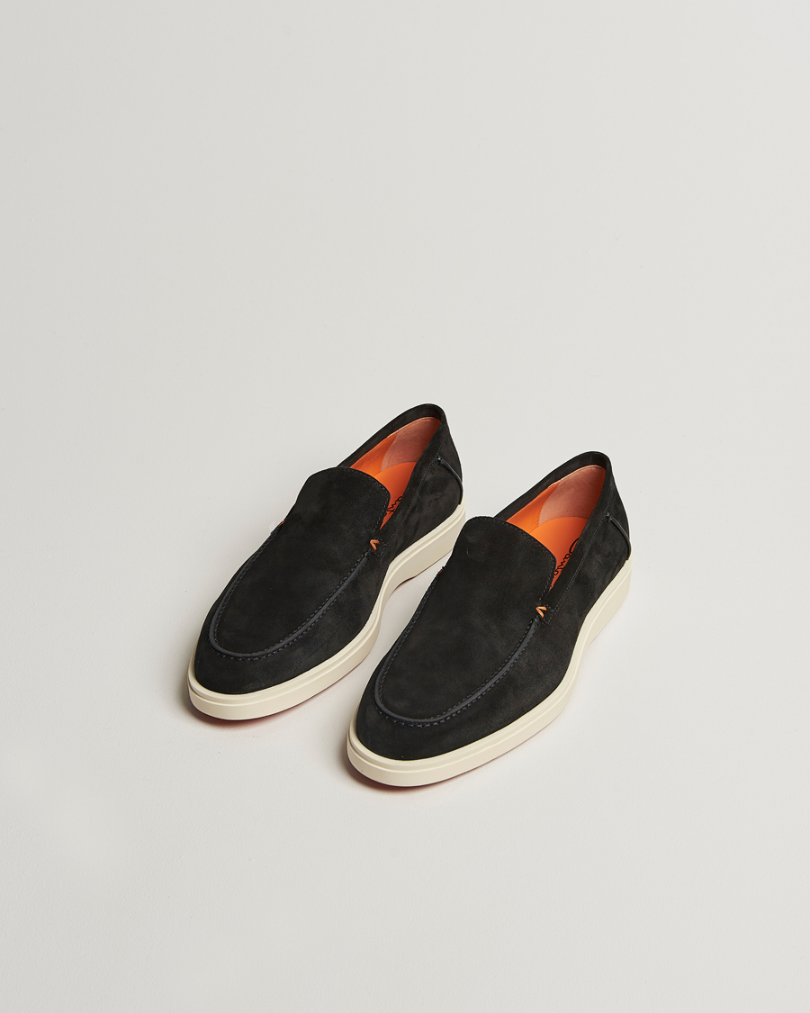 Men | Loafers | Santoni | Detroit Loafers Black Suede
